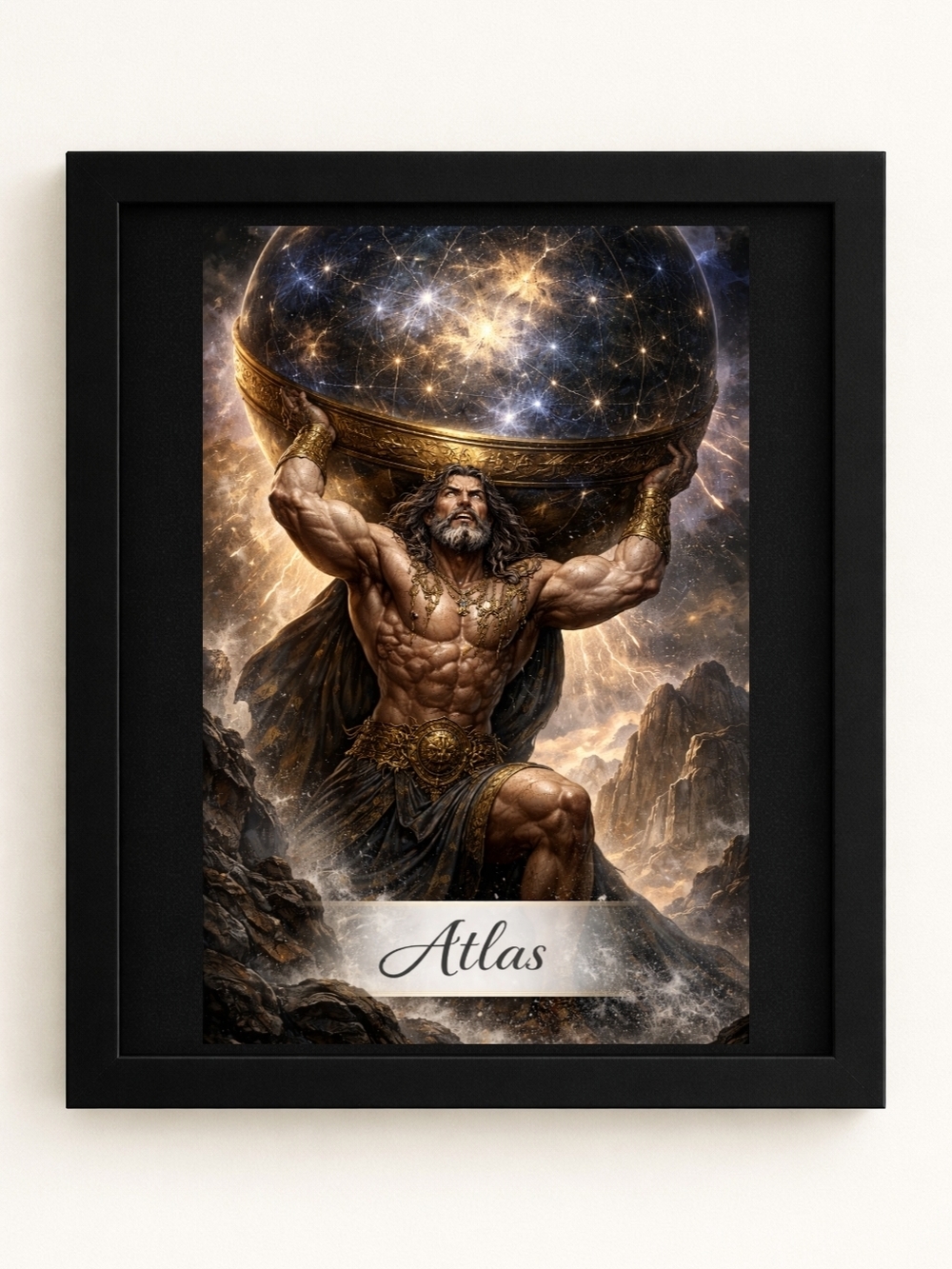 Greek God Atlas  Art Print - 8x10 Frame